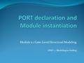 Module 2.1 Gate-Level/Structural Modeling UNIT 2: Modeling in Verilog.