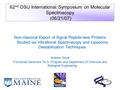 Non-classical Export of Signal Peptide-less Proteins Studied via Vibrational Spectroscopy and Liposome Destabilization Techniques Andrew Doyle Functional.