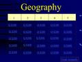 Geography 12345 Q $100 Q $200 Q $300 Q $400 Q $500 Q $100 Q $200 Q $300 Q $400 Q $500 Final Jeopardy.