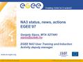 EGEE-II INFSO-RI-031688 Enabling Grids for E-sciencE www.eu-egee.org EGEE and gLite are registered trademarks NA3 status, news, actions EGEE’07 Gergely.