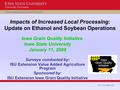 Value Added Agriculture Program www.iavaap.org Impacts of Increased Local Processing: Update on Ethanol and Soybean Operations Iowa Grain Quality Initiative.