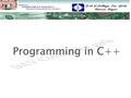 Programming in C++.