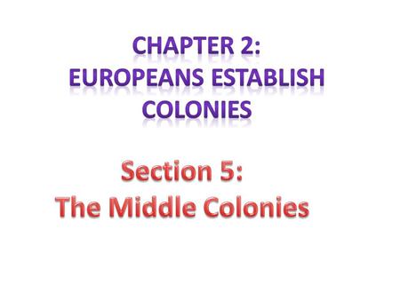 The Dutch Establish New Netherland: – Built New Amsterdam, city, at the tip of Manhattan Island in 1625. – The city of New Amsterdam, because of its location.