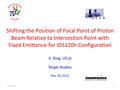 Shifting the Position of Focal Point of Proton Beam Relative to Intersection Point with Fixed Emittance for IDS120h Configuration X. Ding, UCLA Target.