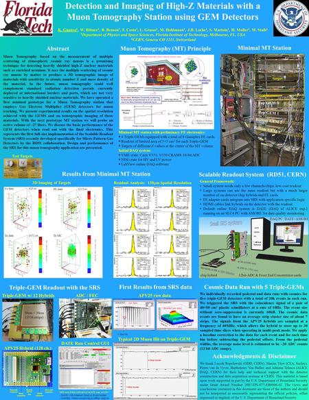 Strip No Detection and Imaging of High-Z Materials with a Muon Tomography Station using GEM Detectors K. Gnanvo 1, W. Bittner 1, B. Benson 1, F. Costa.