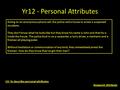 Yr12 - Personal Attributes Acting on an anonymous phone call, the police raid a house to arrest a suspected murderer. They don't know what he looks like.