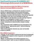 Significant Provisions Of S MINERS ACT Significant Provisions Of S MINERS ACT Pertaining to Enforcement of all M/NM Mines. New ombudsman within the Office.