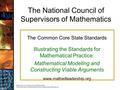 National Council of Supervisors of Mathematics CCSS Standards of Mathematical Practice: Reasoning and Explaining The Common Core State Standards Illustrating.