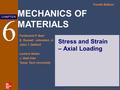 MECHANICS OF MATERIALS Fourth Edition Ferdinand P. Beer E. Russell Johnston, Jr. John T. DeWolf Lecture Notes: J. Walt Oler Texas Tech University CHAPTER.