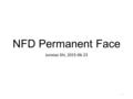 NFD Permanent Face Junxiao Shi, 2015-06-23 1. Outline what is a permanent face necessity and benefit of having permanent faces guarantees provided by.