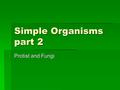 Simple Organisms part 2 Protist and Fungi Oh Bacteria!  Oh, lacking any nucleus, you do have a cell wall You live in water, air, and soil, and anywhere.