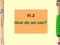 How do we see? 11.2 How do we see? - In Check-point 1, you can see that we are able to distinguish between all the pairs of objects by our eyes. - About.