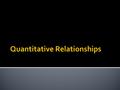  Quantitative chemical analysis involves the scientific concepts and technological skills needed to determine the quantity of a substance in a sample.