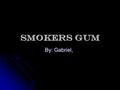 Smokers Gum By: Gabriel,. PRODUCT LOGO Smoker Gum.