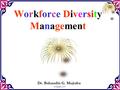 © Mujtaba, 2007 Workforce Diversity Management Dr. Bahaudin G. Mujtaba.