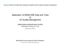 REASoN REASoN Project to link NASA's data, modeling and systems to users in research, education and applications Application of NASA ESE Data and Tools.