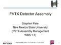 1 FVTX Detector Assembly Stephen Pate New Mexico State University (FVTX Assembly Management WBS 1.7) Stephen Pate, NMSU – FVTX Review – 17-Nov-2010.