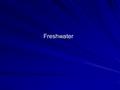 Freshwater. Watershed Total land area that drains surface water to a common point. Overland Flow Evaporation / Transpiration Aquifers/ groundwater Soil.
