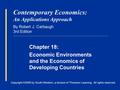 Copyright ©2005 by South-Western, a division of Thomson Learning. All rights reserved. Contemporary Economics: An Applications Approach By Robert J. Carbaugh.