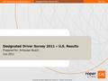 GfK Custom Research North AmericaDesignated Driver Survey 2011July 2011 © Copyright GfK Custom Research North America 2011. Proprietary and Confidential.