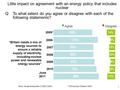 Little impact on agreement with an energy policy that includes nuclear “Britain needs a mix of energy sources to ensure a reliable supply of electricity,