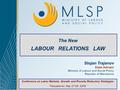 Conference on Labor Markets, Growth and Poverty Reduction Strategies Thessaloniki, May 27-28, 2005 Stojan Trajanov State Advisor Ministry of Labour and.