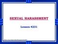 Defense Equal Opportunity Management Institute SEXUAL HARASSMENT Lesson 4231.