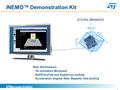 INEMO™ Demonstration Kit 1. 10-DOF (Degrees of Freedom) platform  The STEVAL-MKI062V2 combines accelerometers, gyroscopes and magnetometers with pressure.