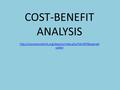 COST-BENEFIT ANALYSIS  ucator.