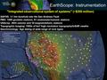 “Integrated observational system of systems” (~$200 million) SAFOD: 3.1 km borehole into the San Andreas Fault PBO: 1099 geodetic stations; 81 strainmeter/seismic.