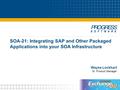 SOA-21: Integrating SAP and Other Packaged Applications into your SOA Infrastructure Wayne Lockhart Sr. Product Manager.