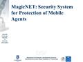 MagicNET: Security System for Protection of Mobile Agents.