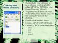 Creating your Home Directory During Labs you will need to save all your work in a folder called CP120 (or PC120) in your Home Directory (drive I:) To get.