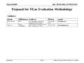 Doc.:IEEE 802.11-09/0376r1 Submission March 2009 Minho Cheong, ETRI and Peter Loc, RalinkSlide 1 Proposal for TGac Evaluation Methodology Authors: