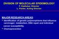 DIVISION OF MOLECULAR EPIDEMIOLOGY F. Kadlubar, Director L. Poirier, Acting Director MAJOR RESEARCH AREAS: Identification of genetic polymorphisms that.