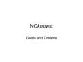 NCknows: Goals and Dreams. Goals This project will enable staff from public and academic libraries to cooperate in provision of virtual reference service.