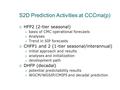 S2D Prediction Activities at CCCma(p)  HFP2 (2-tier seasonal) basis of CMC operational forecasts Analyses Trend in SIP forecasts  CHFP1 and 2 (1-tier.