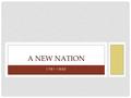 1781-1850 A NEW NATION. COLONIES BECOME STATES Republicanism- govt. by the people State constitutions- guaranteed rights Voting rights expand- most eliminated.