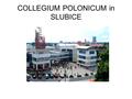 COLLEGIUM POLONICUM in SLUBICE. The Collegium Polonicum is a scientific and didactic area of the two partner universities: Adam Mickiewicz Uiversity in.