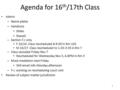 1 Agenda for 16 th /17th Class Admin – Name plates – Handouts Slides Shavell – Section F-J only F 10/24. Class rescheduled 8-9:50 in Rm 103 M 10/27. Class.