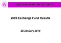 2009 Exchange Fund Results 28 January 2010 HONG KONG MONETARY AUTHORITY.