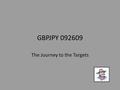 GBPJPY 092609 The Journey to the Targets. Note: Price has dropped like a “Stream Lined Safe” as Pipfisher says. Lets look at what has happened over the.