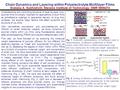 Chain Dynamics and Layering within Polyelectrolyte Multilayer Films Svelana A. Sukhishvili, Stevens Institute of Technology, DMR 0906474 Understanding.