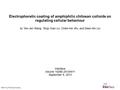 Electrophoretic coating of amphiphilic chitosan colloids on regulating cellular behaviour by Yen-Jen Wang, Teng-Yuan Lo, Chieh-Hsi Wu, and Dean-Mo Liu.
