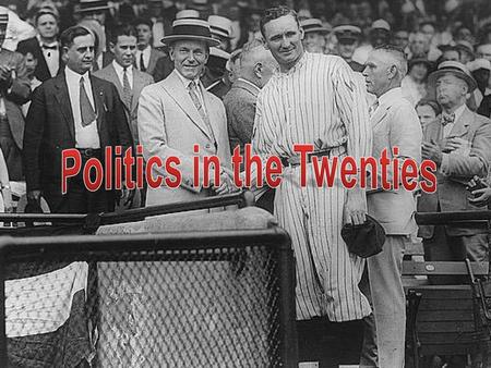 The Harding Administration Harding’s Appeal Harding’s Appeal – “Normalcy” The Ohio Gang The Ohio Gang – Cronyism – “the Teapot Dome Scandal” An Undignified.