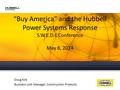 “Buy America” and the Hubbell Power Systems Response S.W.E.D.E Conference May 8, 2014 Doug Kirk Business Unit Manager, Construction Products.