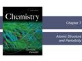 Chapter 7 Atomic Structure and Periodicity AP*. AP Learning Objectives  LO 1.5 The student is able to explain the distribution of electrons in an atom.