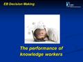 The performance of knowledge workers EB Decision Making.