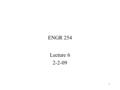 1 ENGR 254 Lecture 6 2-2-09 2 DeMorgan Symbol Equivalence.