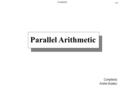 Complexity 20-1 Complexity Andrei Bulatov Parallel Arithmetic.